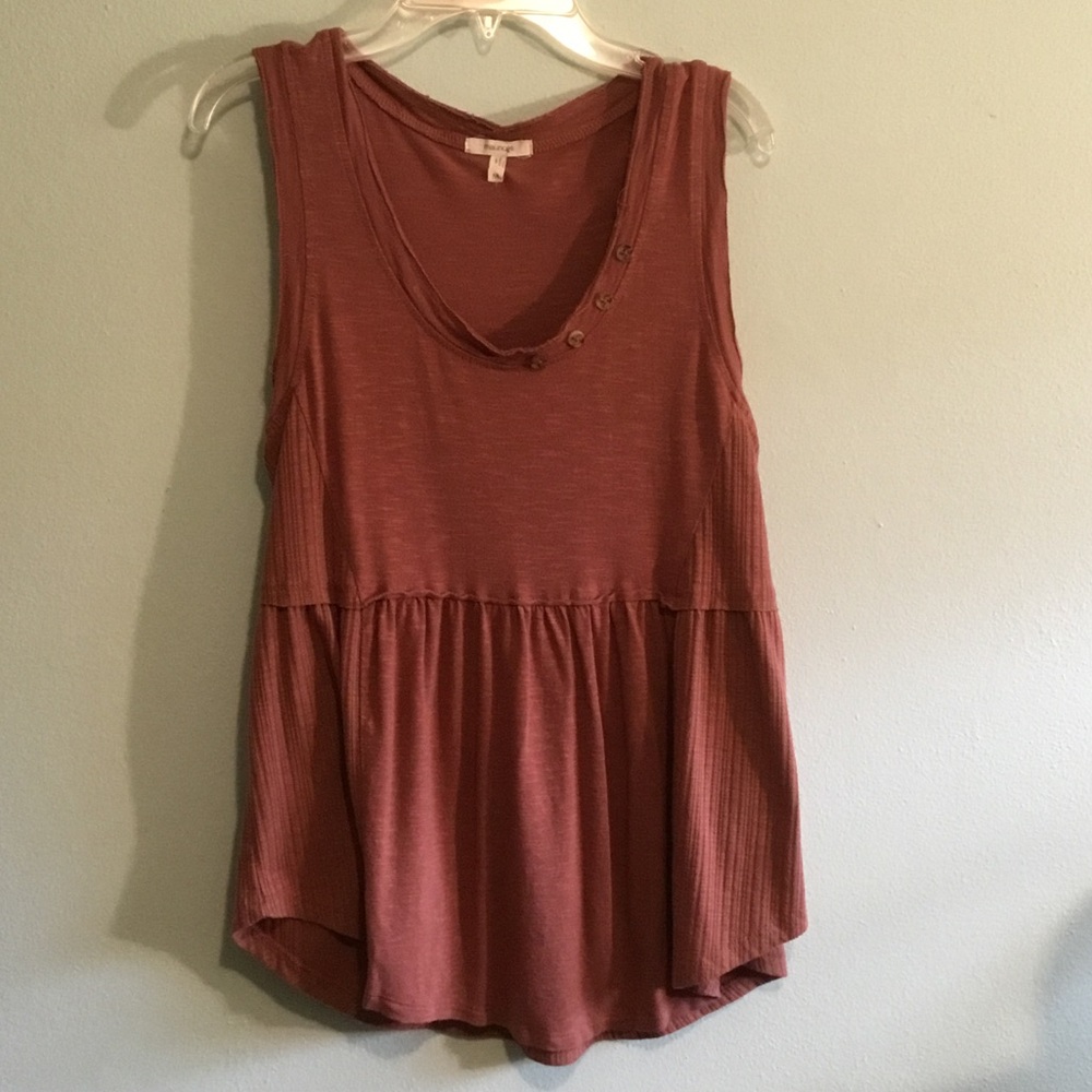 Maurices Rust Peplum Tank Top